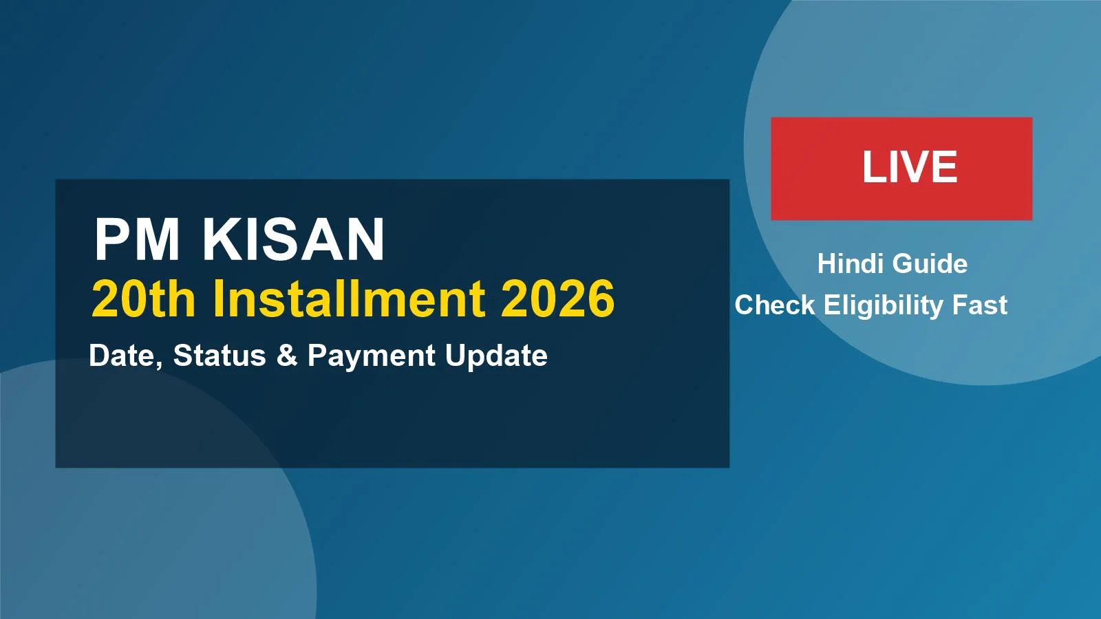 PM Kisan 20th installment 2026 date status check beneficiary list update Hindi guide